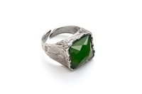Ringe Antracite Herr Anelli in Silber Pietre dure A35 RE VERDE - A35 RE VERDE